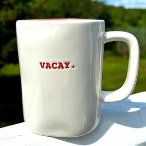 Rae Dunn White and Red 'Vacay' Mug